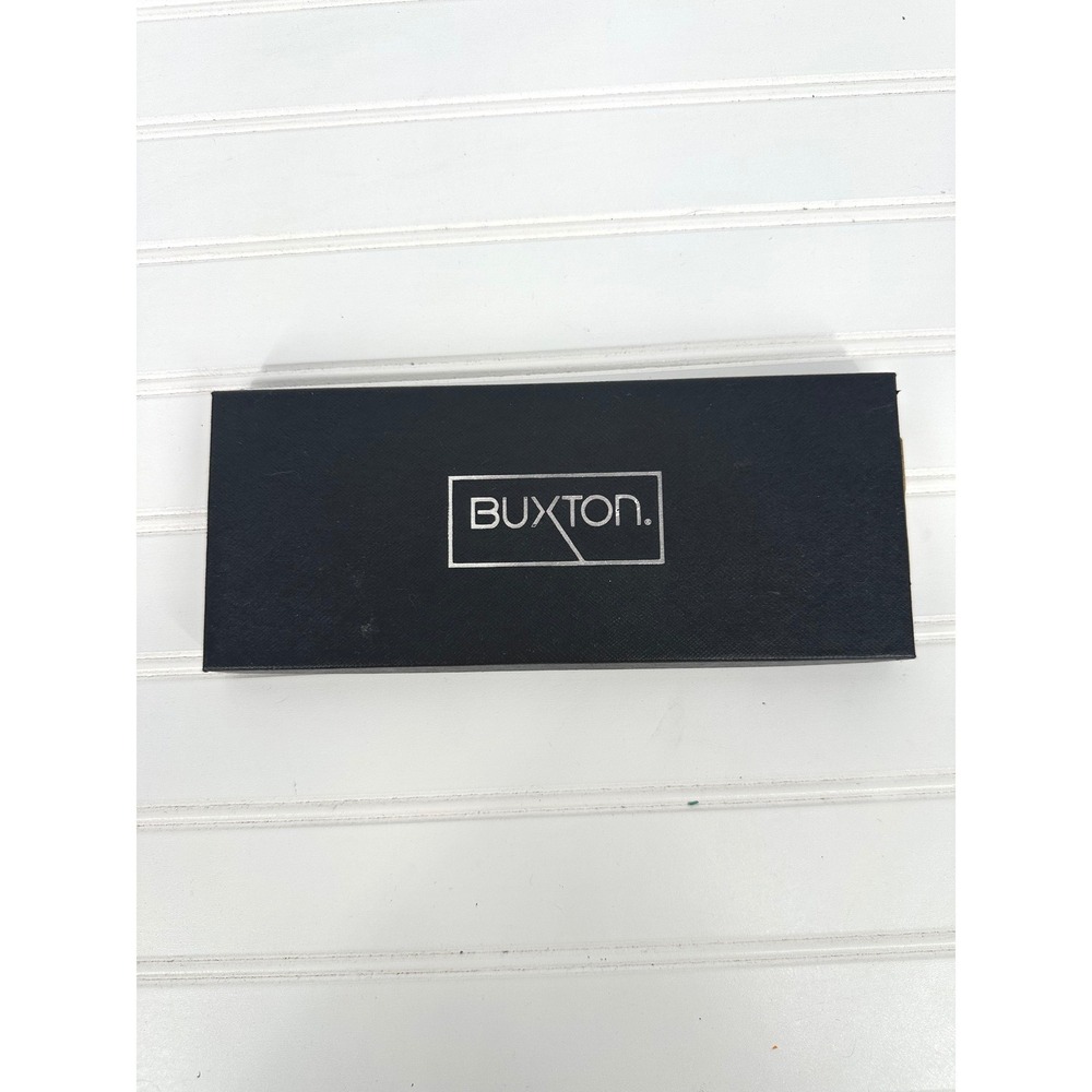 Buxton Bifold Wallet Men Black Leather Cowhide Slim Classic Card Holder Gift